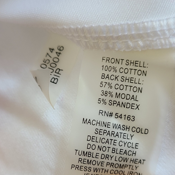 (1332) Calvin Klein Woman's Long Sleeve Blouse, Size: Medium Color: White - Picture 7 of 12